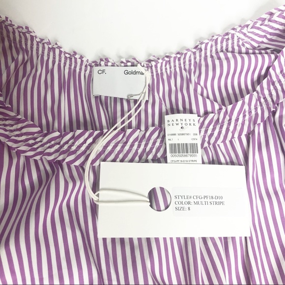 NWT CF Goldman Colorful MultiStripe Maxi Dress 8 - Picture 11 of 13